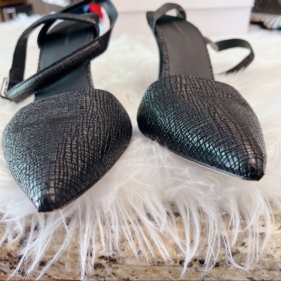 Alexander Wang Size 40 Textured Ankle Strap “Lovisa” Black Pumps (FLAWED) - Picture 8 of 16